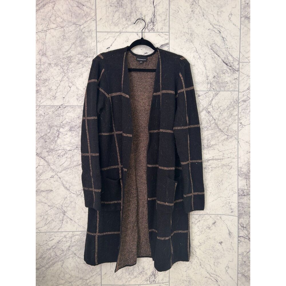 StitchFix Fortune+Ivy XL Black and Gold Duster Cardigan